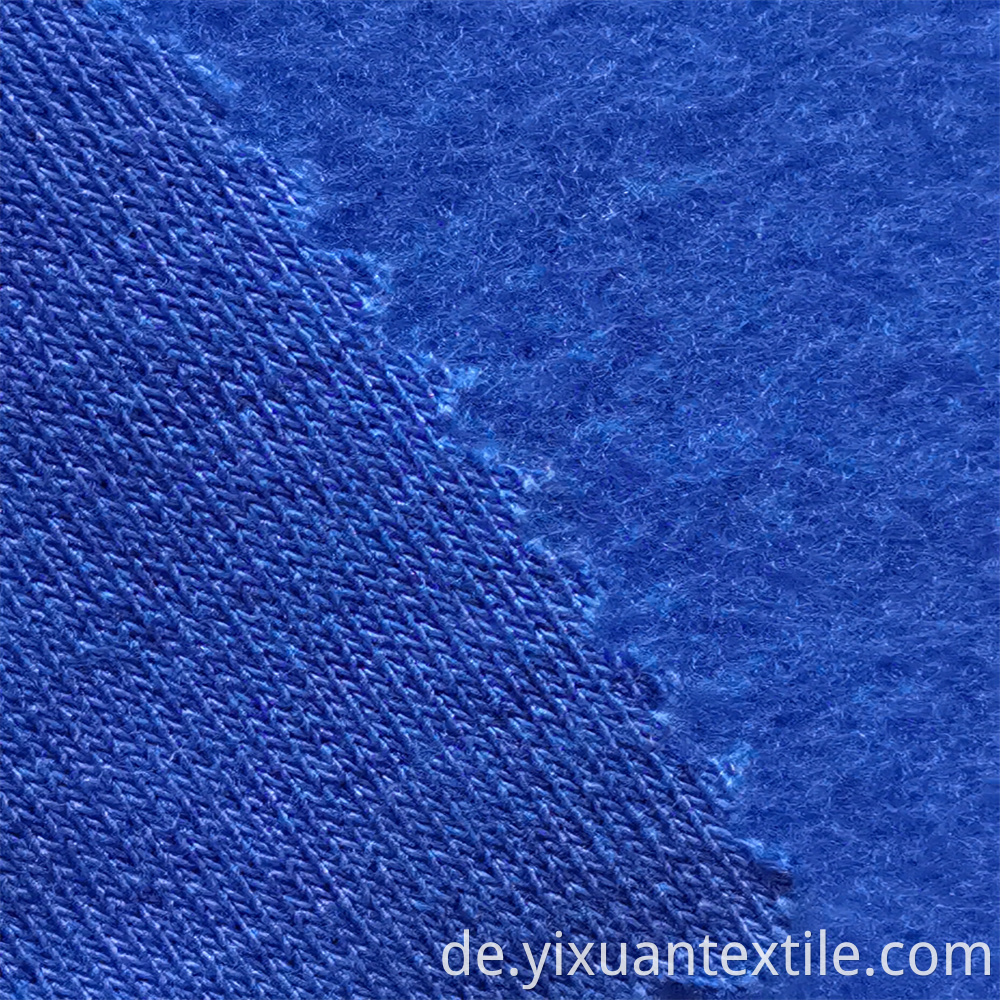 One Side Brushed Blue Spun Fleece